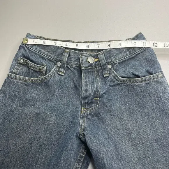 Boys Lee Premium Regular‎ Fit Jeans Mid Rise Straight Leg Denim Dark Blue 12 S - Picture 6 of 10